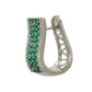 Green Hoops Earrings- Ruby Raang | Swadesiicart
