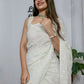 Vamsee Patangiyu Off White Georgette Saree - Swadesiicart