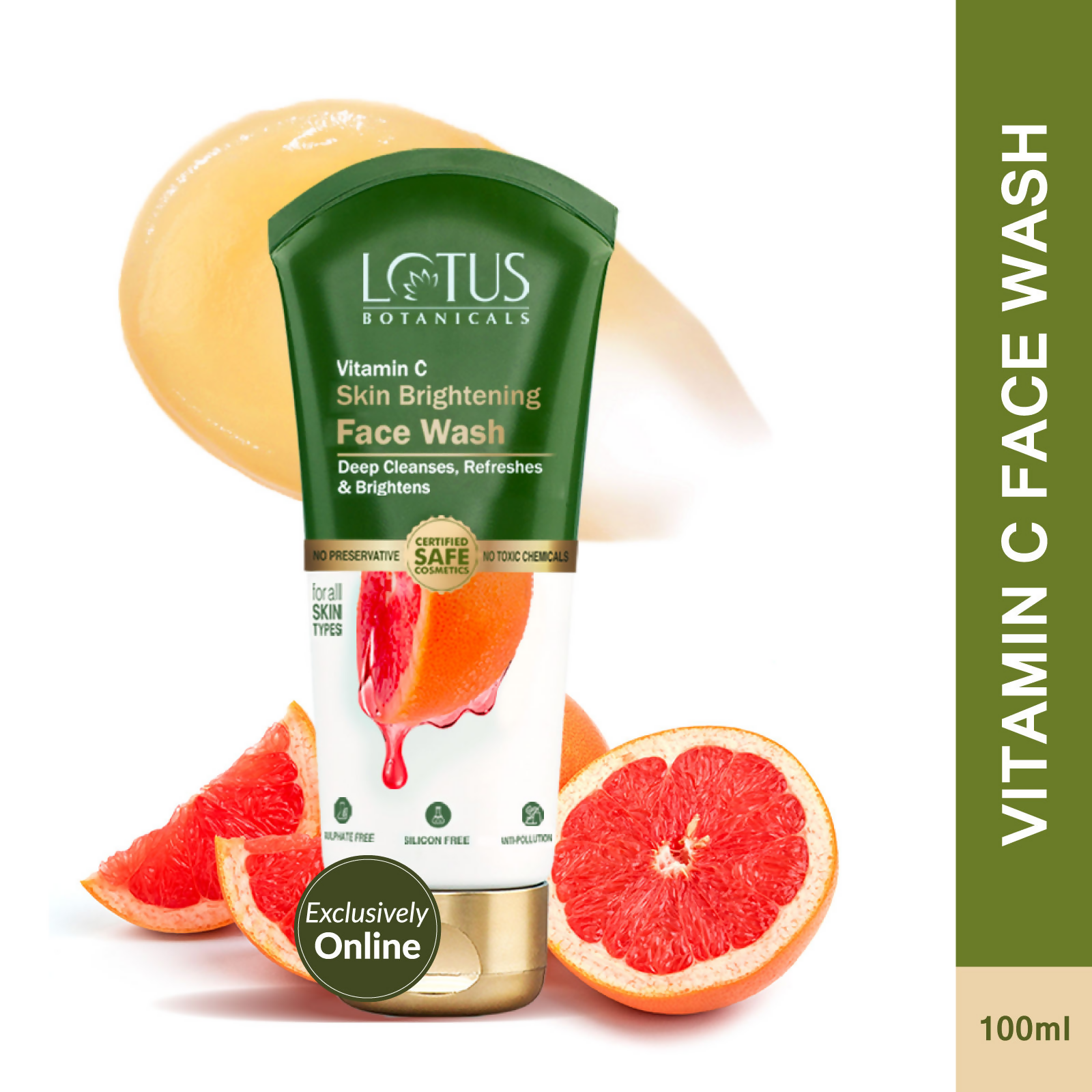 Lotus Botanicals Vitamin C Skin Brightening Face Wash | Swadesiicart
