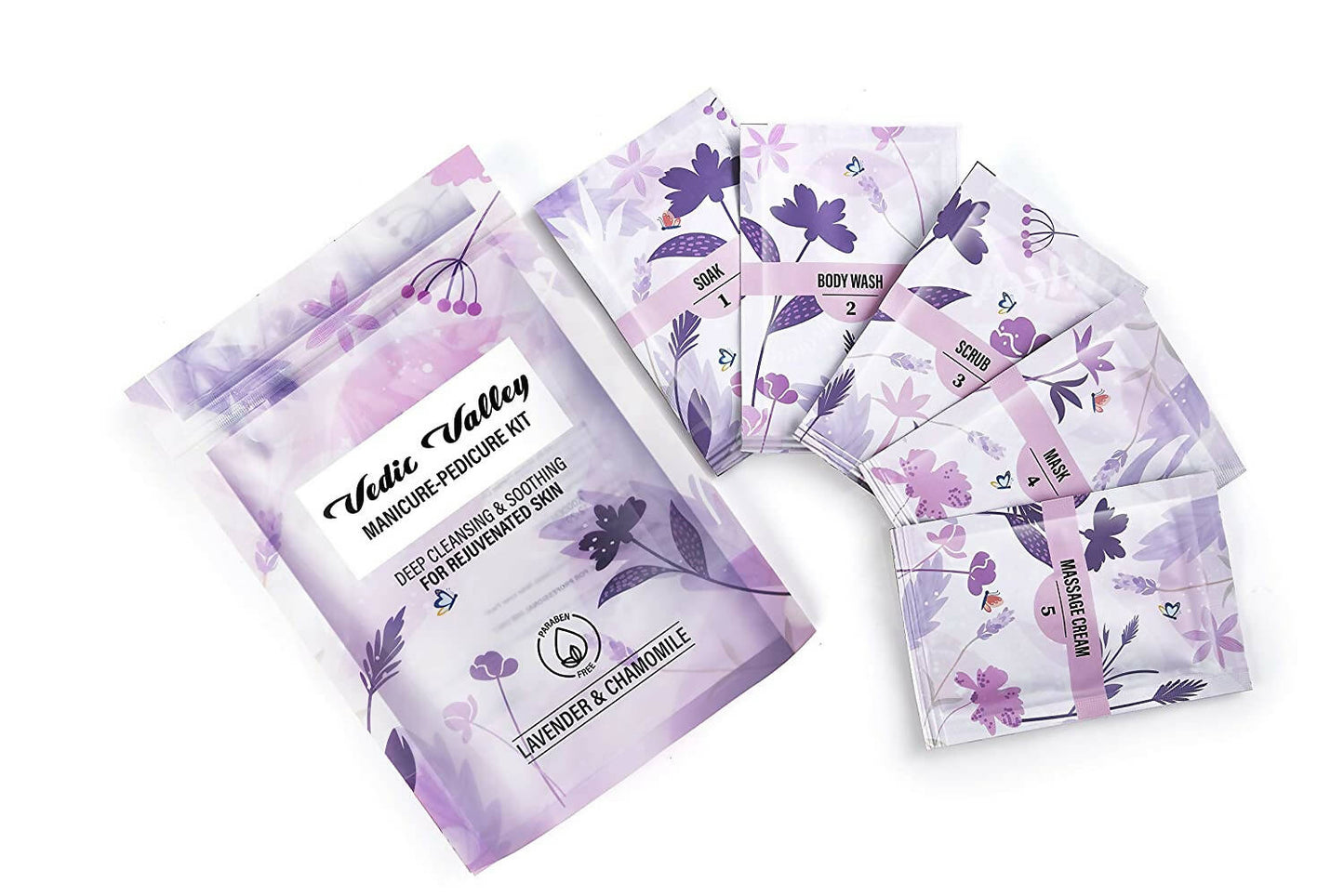 Vedic Valley Manicure and Pedicure Kit - Lavender and Chamomile - Swadesiicart