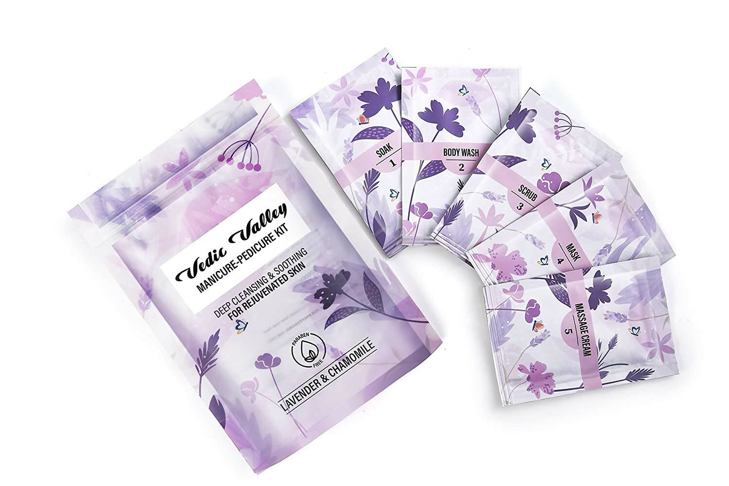 Vedic Valley Manicure and Pedicure Kit - Lavender and Chamomile - Swadesiicart