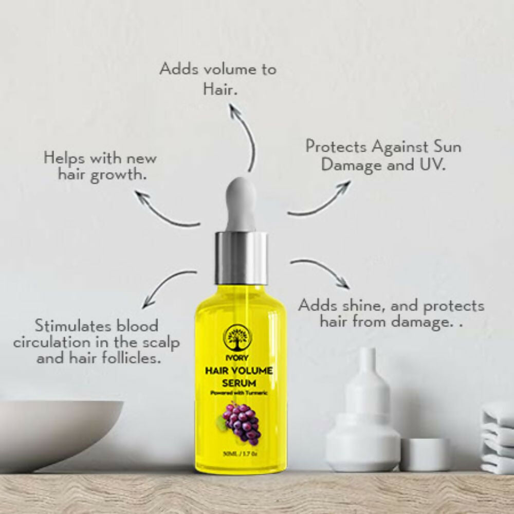 Ivory Natural Hair Volume Serum For Hair Thinning And Healthier Growth | Swadesiicart