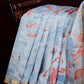 Shades Of Cloud Blue And Rust Printed Chanderi Saree For Regular/Office Wear By Gayathri Reddy Designer Studio | Swadesiicart