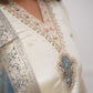 Lorenvalley Offwhite Viscose Chanderi Embroidered Multi Sequence work Kurta Set - Swadesiicart