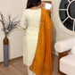 Lorenvalley Cream Cotton Silk Embroidered work Kurta Set - Swadesiicart