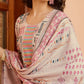 Lorenvalley Cream Cotton Blend Printed Kurta Set - Swadesiicart