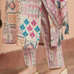 Lorenvalley Cream Cotton Blend Printed Kurta Set - Swadesiicart