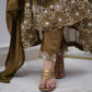 Lorenvalley Brown Cotton Silk Embroidered And Chikan Lace Work Kurta Set - Swadesiicart