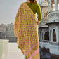 Lorenvalley Green Muslin Cotton Embroidered With Printed Border Kurta Set - Swadesiicart