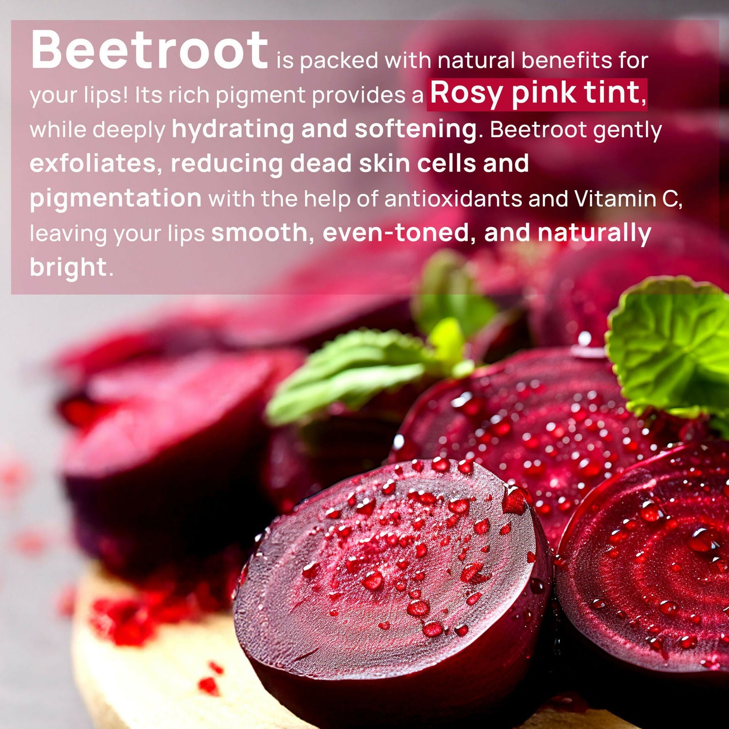 Good Vibes Beetroot Plumping Lip Balm - Reduces Pigmentation, Perfectly Tinted Lips | Swadesiicart