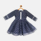 Ahalyaa Navy Pure Cotton Digital Printed Kids Kurta Sharara Set For Girls | Swadesiicart