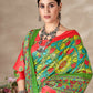 Aayaa Designer Winter Collection Printed Saree With Shawl - Multi Color