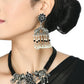 Mominos Fashion Johar Kamal Silver-Plated Brass Finish Elephant Desgin Choker For Women (Black) | Swadesiicart