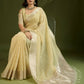 Vishnu Weaves Women's Yellow Soft Silk Zari Woven Saree with Blouse - Swadesiicart
