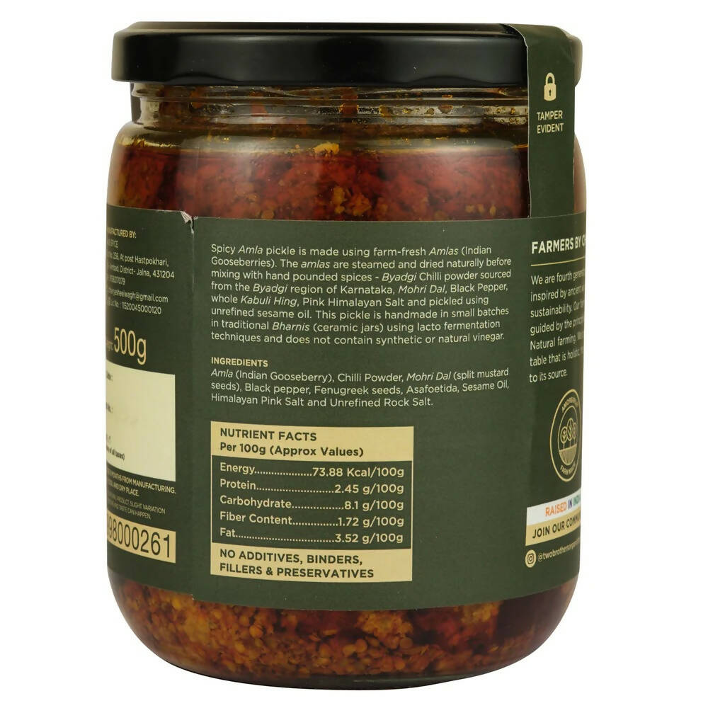 Two Brothers Organic Farms Spicy Amla Pickle - Swadesiicart