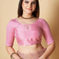 Vamsee Pink Organza Saree - Swadesiicart