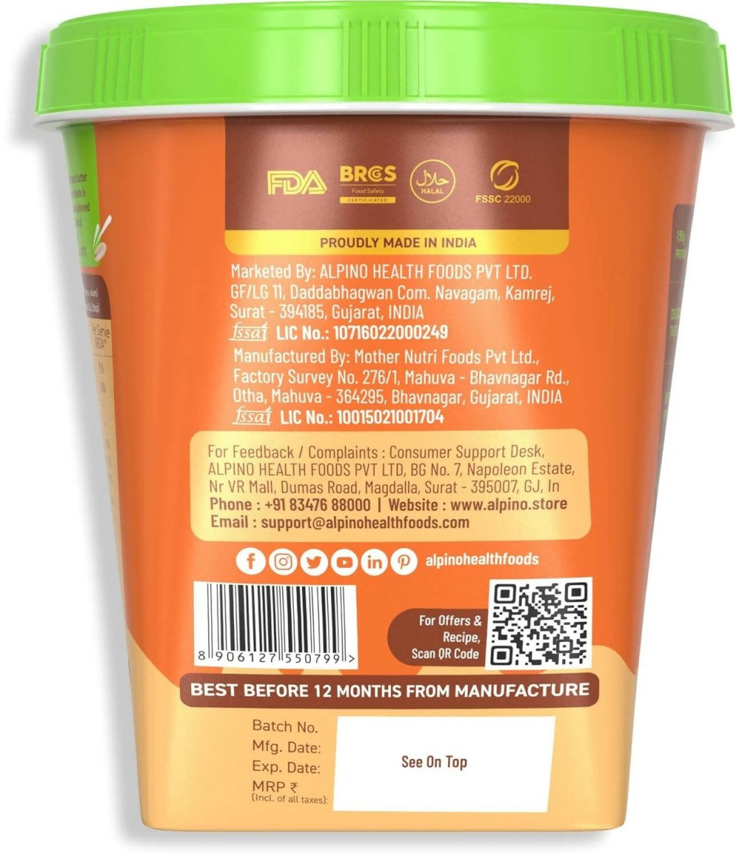 Alpino High Protein Jaggery Peanut Butter Smooth | Swadesiicart