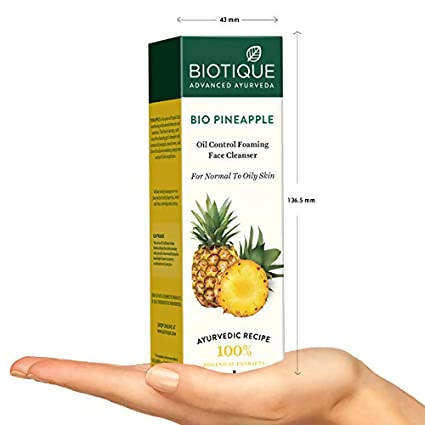 Biotique Advanced Ayurveda Bio Pineapple Oil Control Foaming Face Cleanser - Swadesiicart