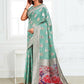 Shree Shyam Fashion Linen Cotton Rama Green Saree