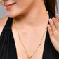 VOJ Gold-Polished Designer Piped Chain WithBig Gold Bead. | Swadesiicart
