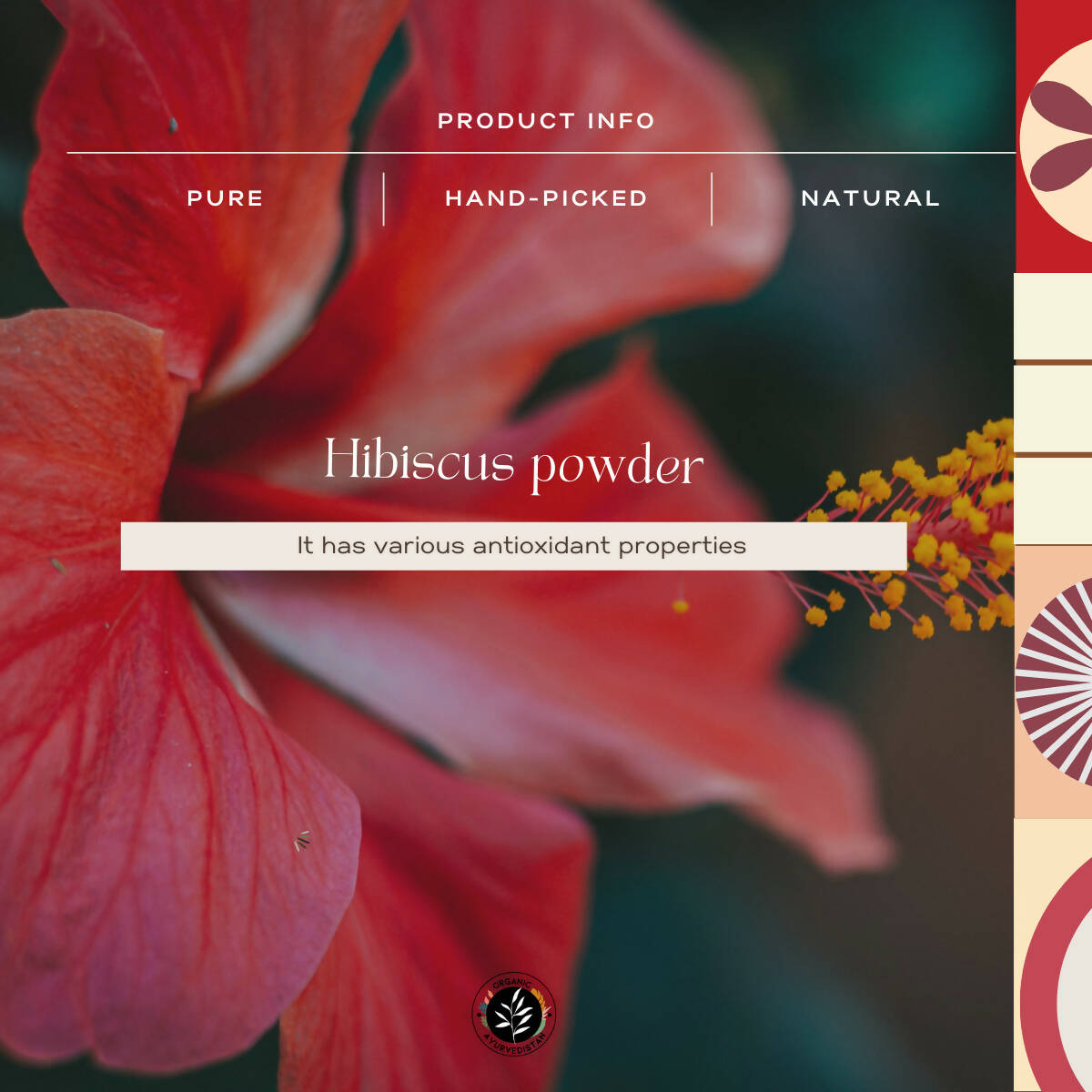 Organic Ayurvedistan Hibiscus Powder - Swadesiicart