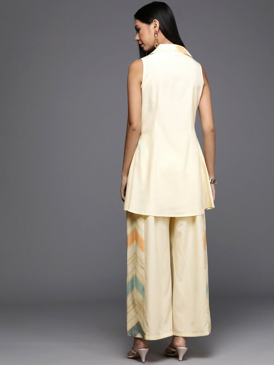 Ahalyaa Women's Traditional Wear Co-ods - Off-white - Swadesiicart