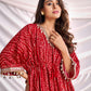 BulBul Women Red Bandhani Printed Co-ord Set - Swadesiicart