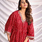 BulBul Women Red Bandhani Printed Co-ord Set - Swadesiicart