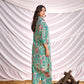 BulBul Women Aqua Green Abstract Printed Co-ord Set - Swadesiicart