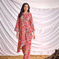 BulBul Women Orange Abstract Printed Co-ord Set - Swadesiicart