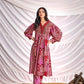 BulBul Women Red and Cream Mixed Pattern Digital Printed Co-ord Set - Swadesiicart