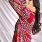 BulBul Women Red and Cream Mixed Pattern Digital Printed Co-ord Set - Swadesiicart