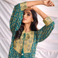 BulBul Women Blue Embroidered Paisley Printed Co-ord Set - Swadesiicart