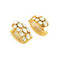 Glass Kundan Circular Earrings - Ruby Raang | Swadesiicart
