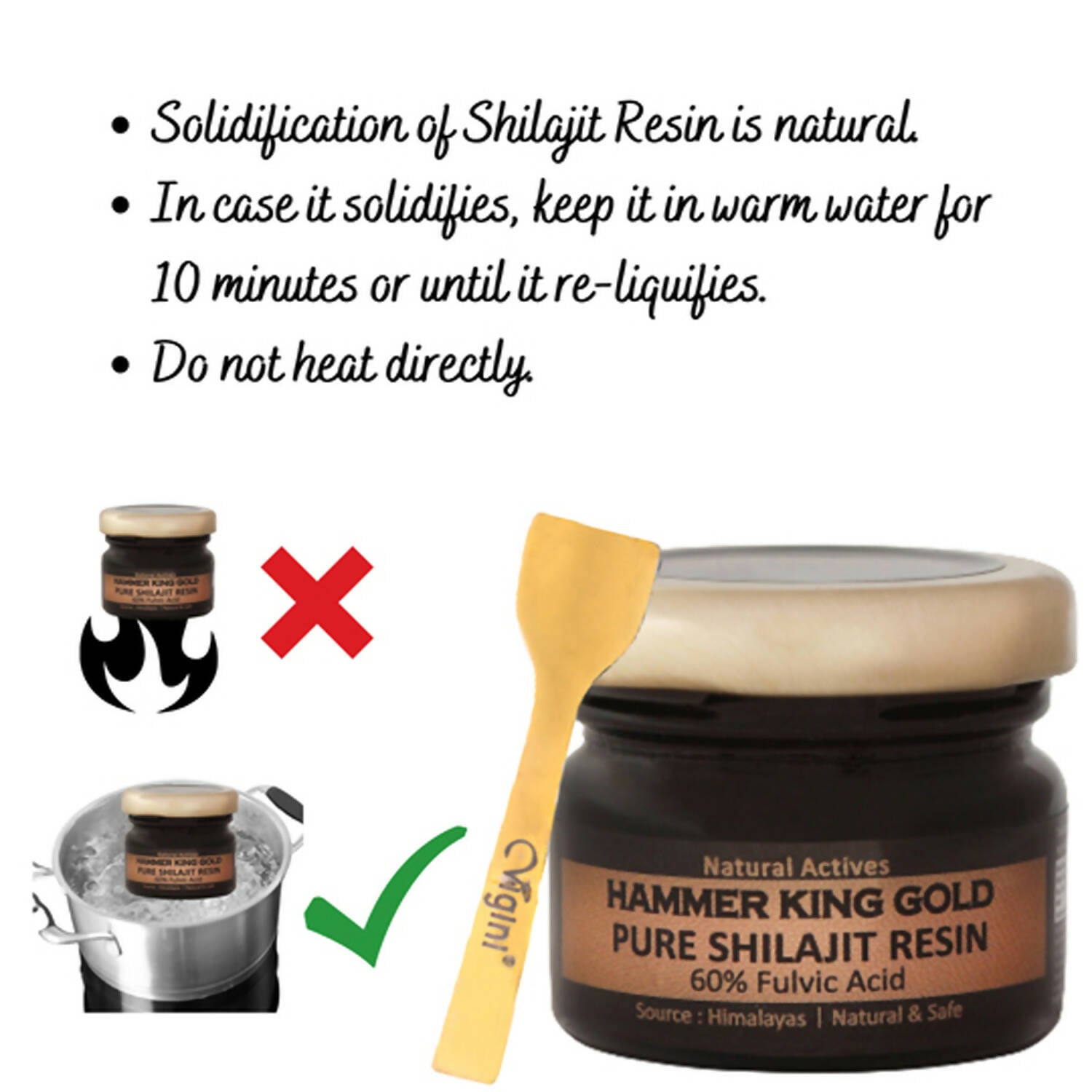 Vigini Hammer King Gold Pure Sj Resin for Men | Swadesiicart