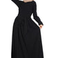 Bashariya Abaya Dress With Double Layers Of Bell Sleeves