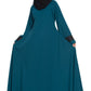 Bashariya Umbrella Flare Abaya With Lacework On Sleeves