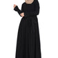 Bashariya Abaya Dress With Double Layers Of Bell Sleeves
