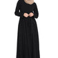 Bashariya Abaya Dress With Double Layers Of Bell Sleeves