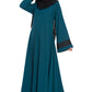 Bashariya Umbrella Flare Abaya With Lacework On Sleeves