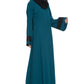 Bashariya Umbrella Flare Abaya With Lacework On Sleeves