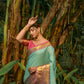 Jyoti Fashion Women's Sky Blue Kanjivaram Silk Zari Woven Saree with Blouse | Swadesiicart