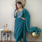 Partywear Designer Firozy Rayon Slub Stitched Suit With Dupatta - Tanisha | Swadesiicart