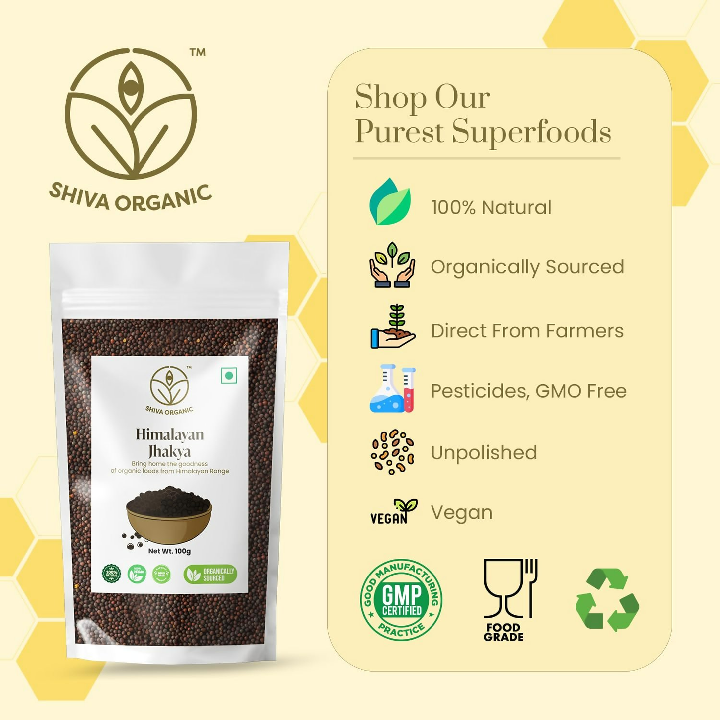 Shiva Organic Himalayan jakhiya seeds pahadi (Wild Mustard) Black Jakhya Seeds | Swadesiicart
