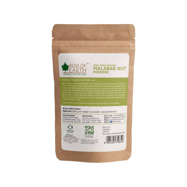 Bliss of Earth 100% Pure Natural Malabar Nut Powder - Swadesiicart