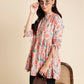 Orange Poly Rayon Digital Printed A-line Top - Tarini - Swadesiicart