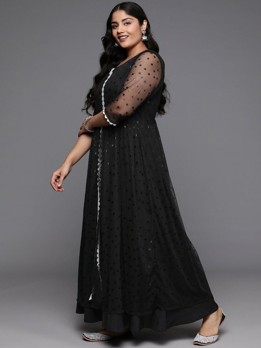 Ahalyaa Women's Traditional wear Kurta Set - Black | Swadesiicart