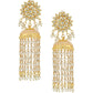 NVR Women Gold-Polished Contemporary Jhumkas Earrings | Swadesiicart