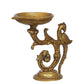 eCraftIndia Beige Peacock Design Diyas | Swadesiicart