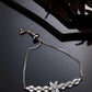 NVR Women Silver-Plated Handcrafted American Diamond Link Bracelet - Swadesiicart